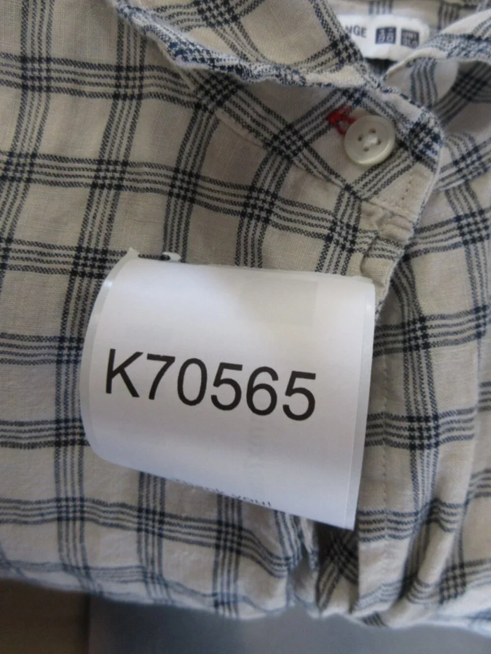 Uniqlo Ines De La Fressange Dress Medium Linen Shirt Button Up Check - Picture 11 of 11